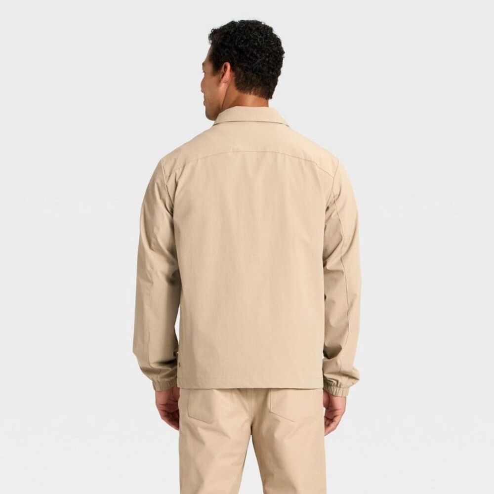 Men's Coaches Jacket - All In Motion Tan L - Picture 2 of 3